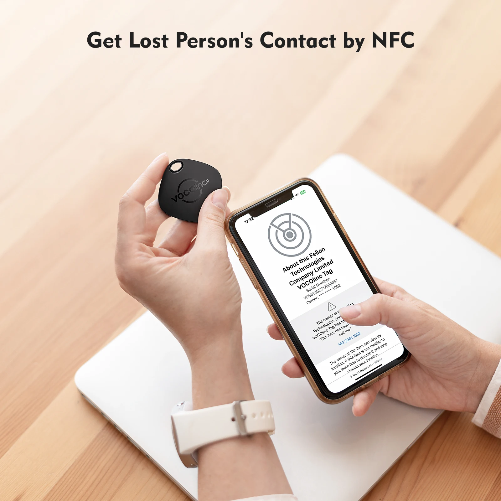 Bluetooth Tracker VOCOlinc Smart Bluetooth Tracker Global Positioning Anti-Lost Item Finder