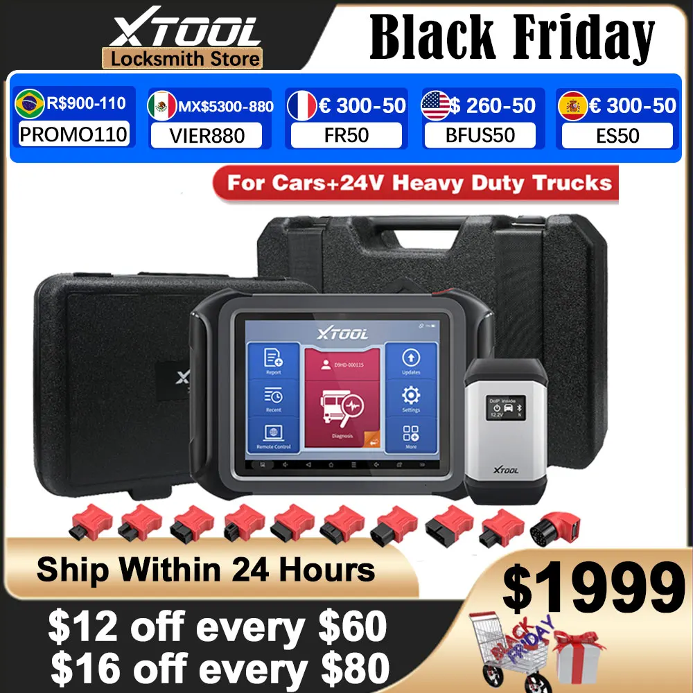 XTOOLD9HDForTruck2412VCarScanerTopologyMappingAutoDiagnostic