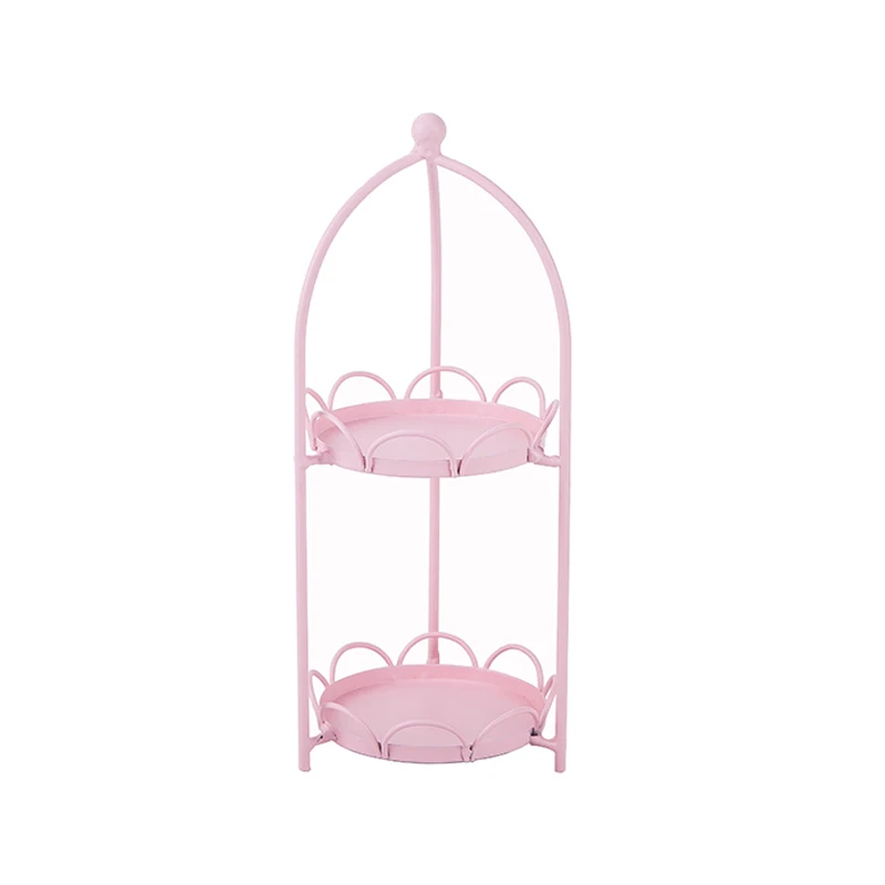 Pink Sweet Dessert Table Supplier Baker Showcase Cake Stand Wedding Props Decoration Tools Hollow Lace Tray Dessert Candy Bar