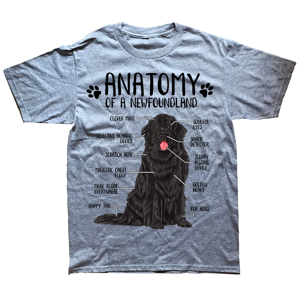 Bañera radical Propuesta Camisetas divertidas de anatomía, perro de Terranova, ropa de calle de  algodón con gráfico, regalos de cumpleaños de manga corta, Verano| | -  AliExpress