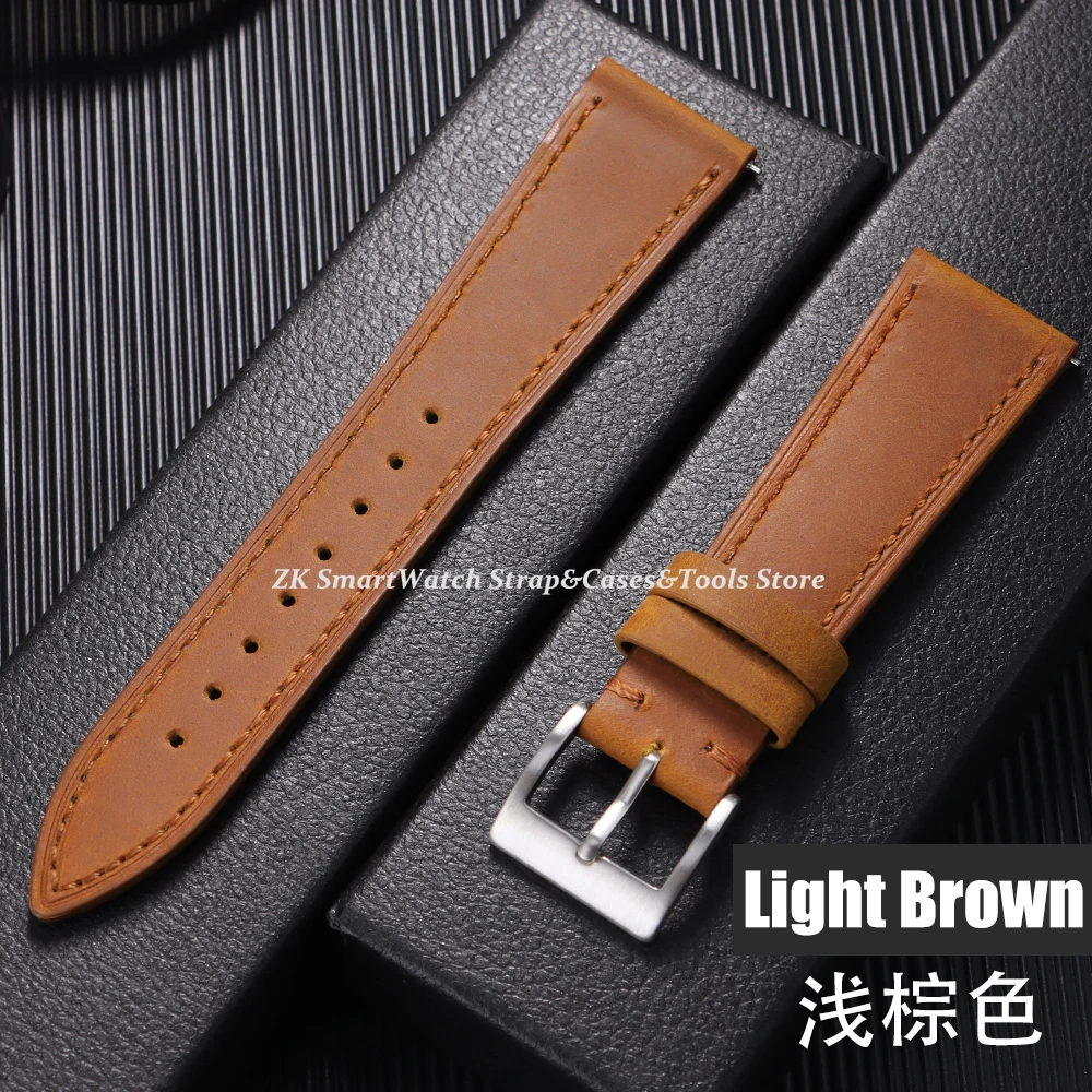 Quick Release Vintage Retro Echtes Leder Uhrenarmband 18mm 20mm 22mm 19mm 21mm 24mm Crazy Horse Männer Frauen Straps Uhrenarmband – Detail 14