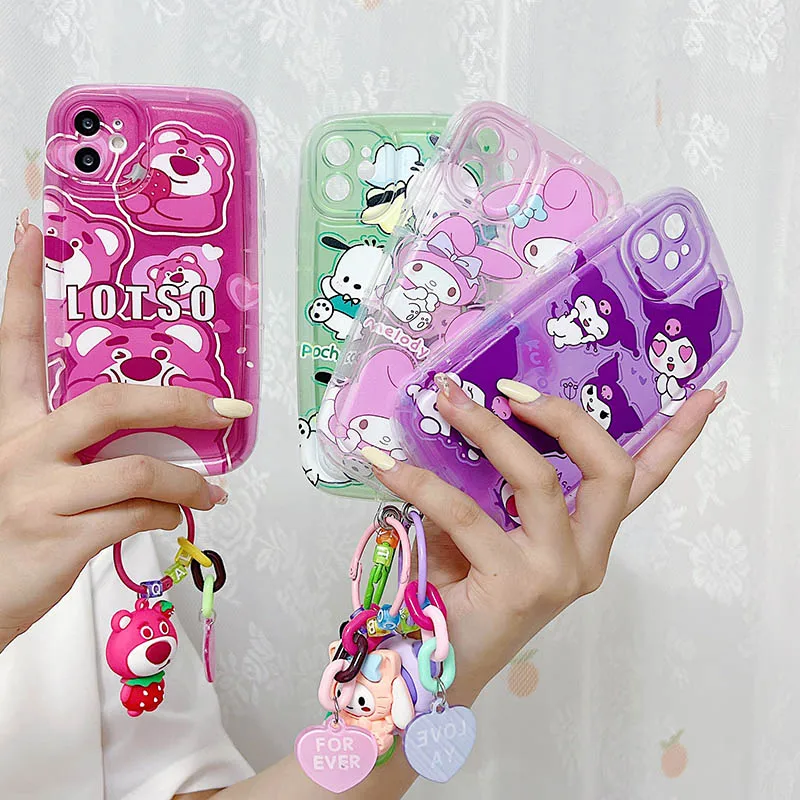 Custodia Kuromi Kitty Cinnamoroll Bear Tpu Per Samsung Galaxy A53 A10 A10S A24 A03 A02 A33 5G A21S A71 A11 A05 A72 A73 F13 Cover