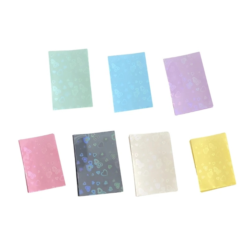 

Bundle of 50 Photo Card Sleeves Plastic Covers Holographics Foil Protective Films Practical Protector for Photo Cards K92A