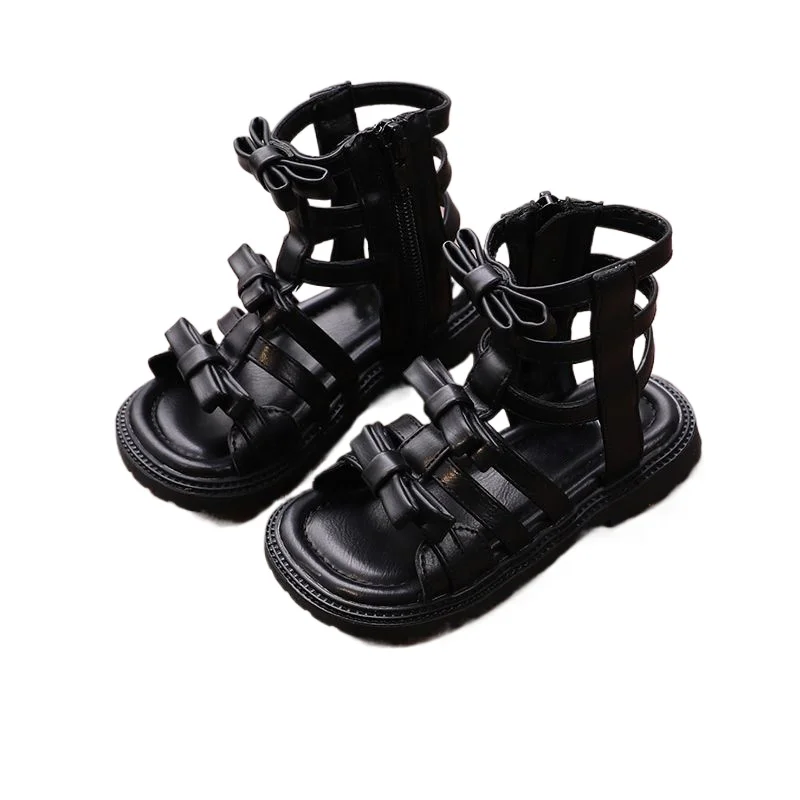 여아 공주 신발 단색 다용도 키즈 로마 샌들 지퍼형 사이즈 2026 여름 신상 아동 비치 샌들 소프트 바닥