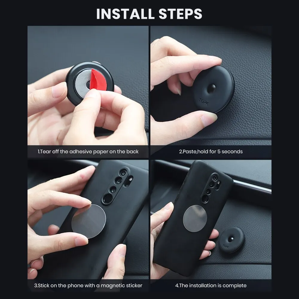 حامل هاتف مغناطيسي TOPK للسيارة 4X مغناطيس حامل ها...