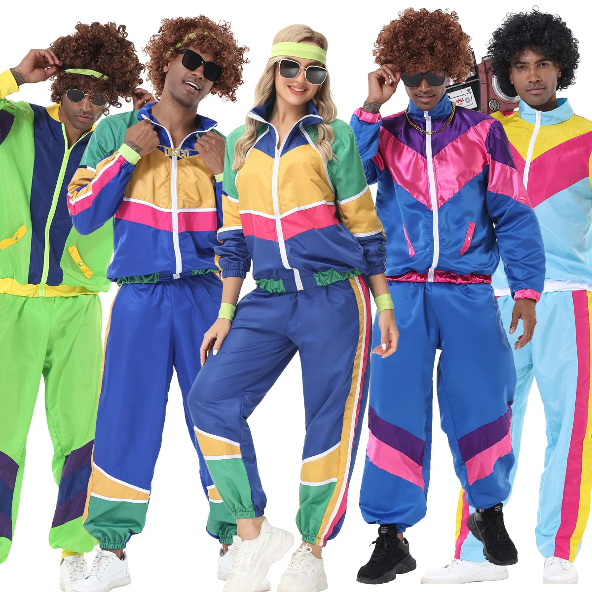 

70s Retro Disco Hippie Adult Costume Hip Hop Stage Show Costume
