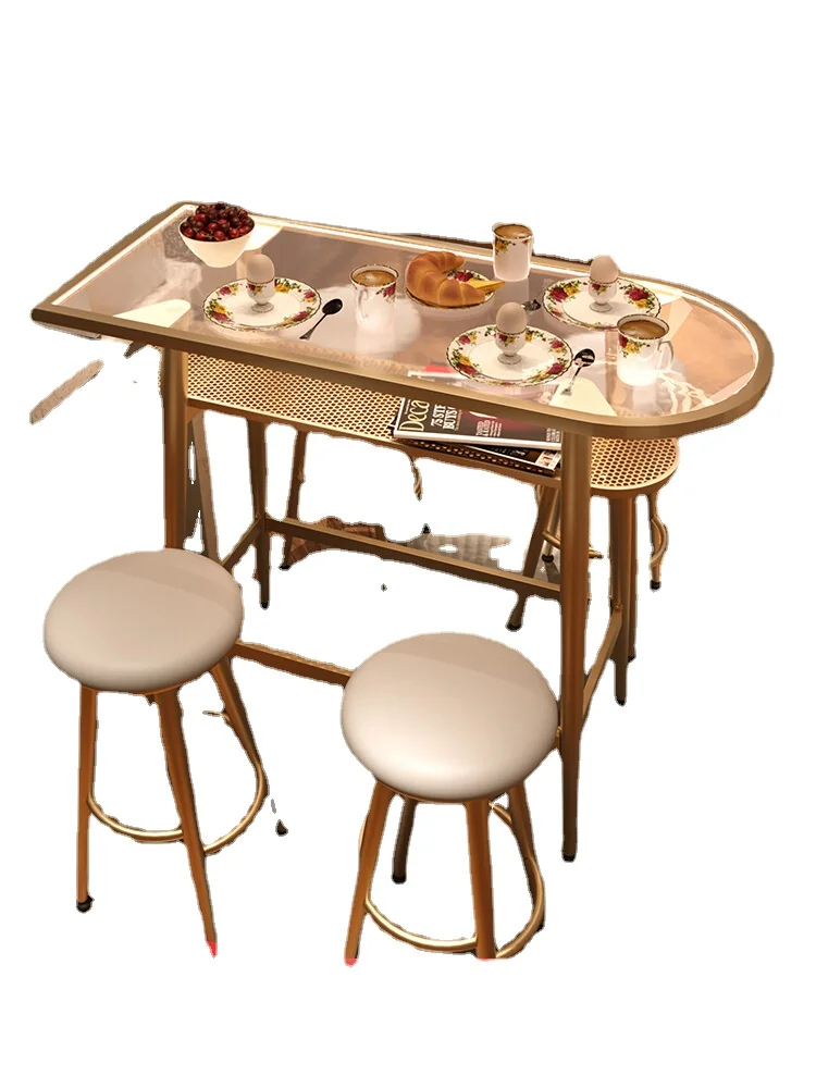 

XL Wall Bar Counter Partition Creative Balcony Window Integrated Dining Table High Bar Table