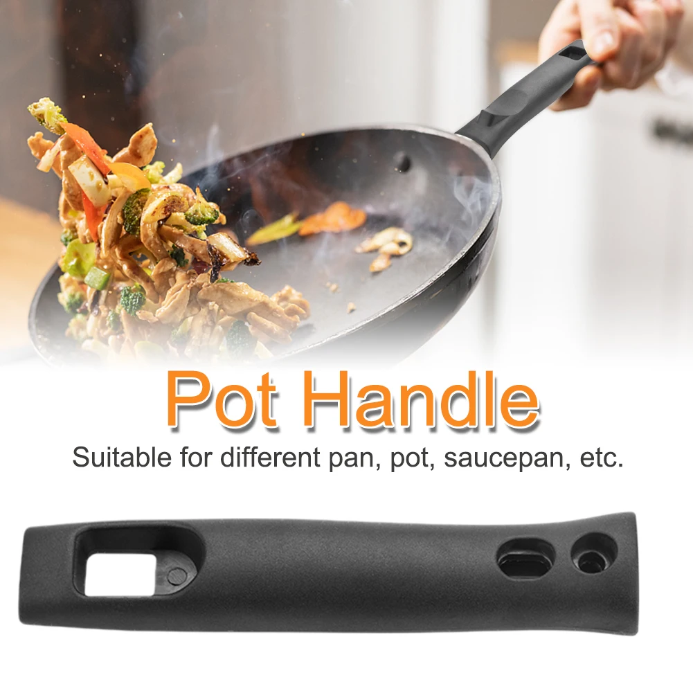 Anti Scalding Bakelite Grip Removable Long Pot Handle Pan Adjustable Hole Pitch Universal Spatula Handle Home Kitchen Accessory