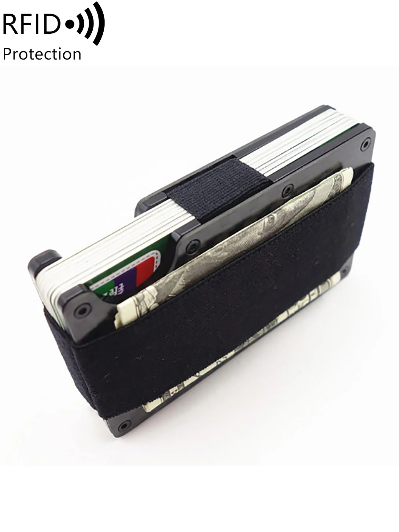 RFID carbon fiber metal card holder wallet For men and women ultra-thin mini minimalist bank cardholder wallet credit card holder carbon fiber wallet