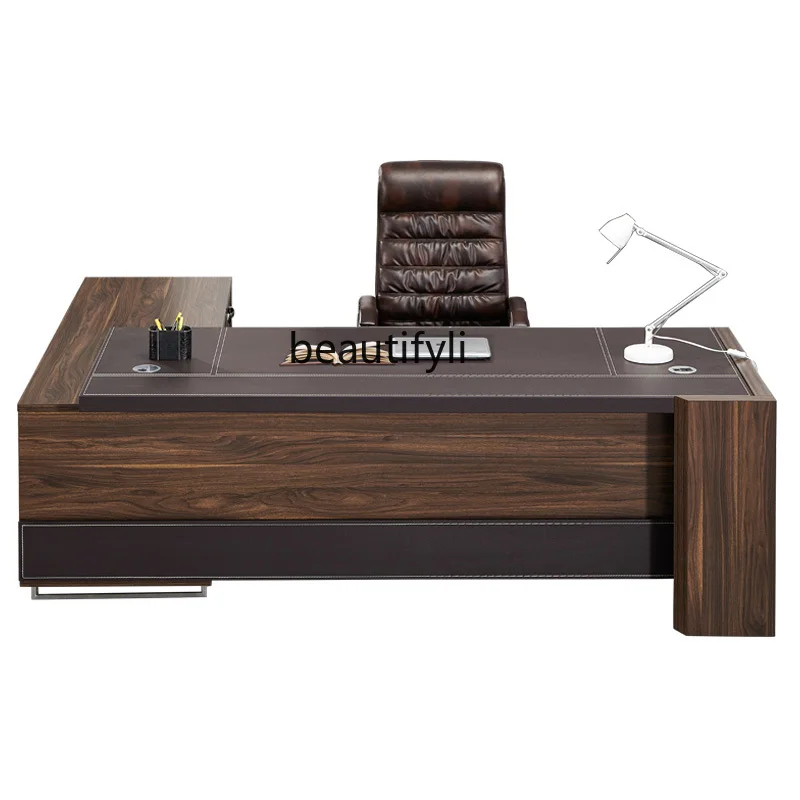 Office Furniture Boss Desk Desk Simple Modern Executive Desk Creative Executive Manager Desk President Desk and Chair cable winder practical desk wire management device multi purpose widely applied cable manager