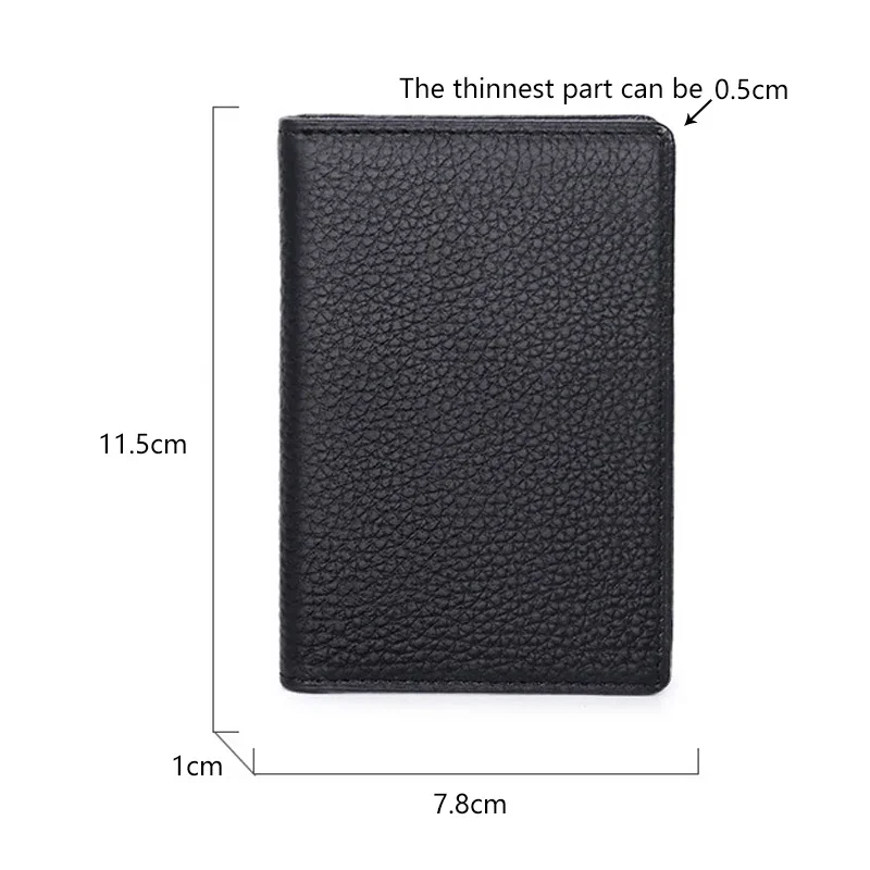 Men's Leather Bifold Card Wallet Bank Card ID Holder
