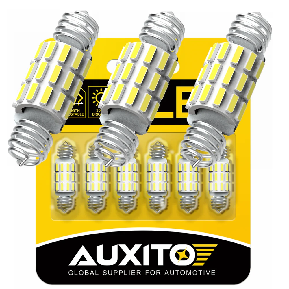 AUXITO C10W C5W LED błąd Canbus bezpłatne Festoon 31mm 36mm 39mm 42mm dla samochodów wewnętrzna lampka do czytania lampka tablicy rejestracyjnej biały