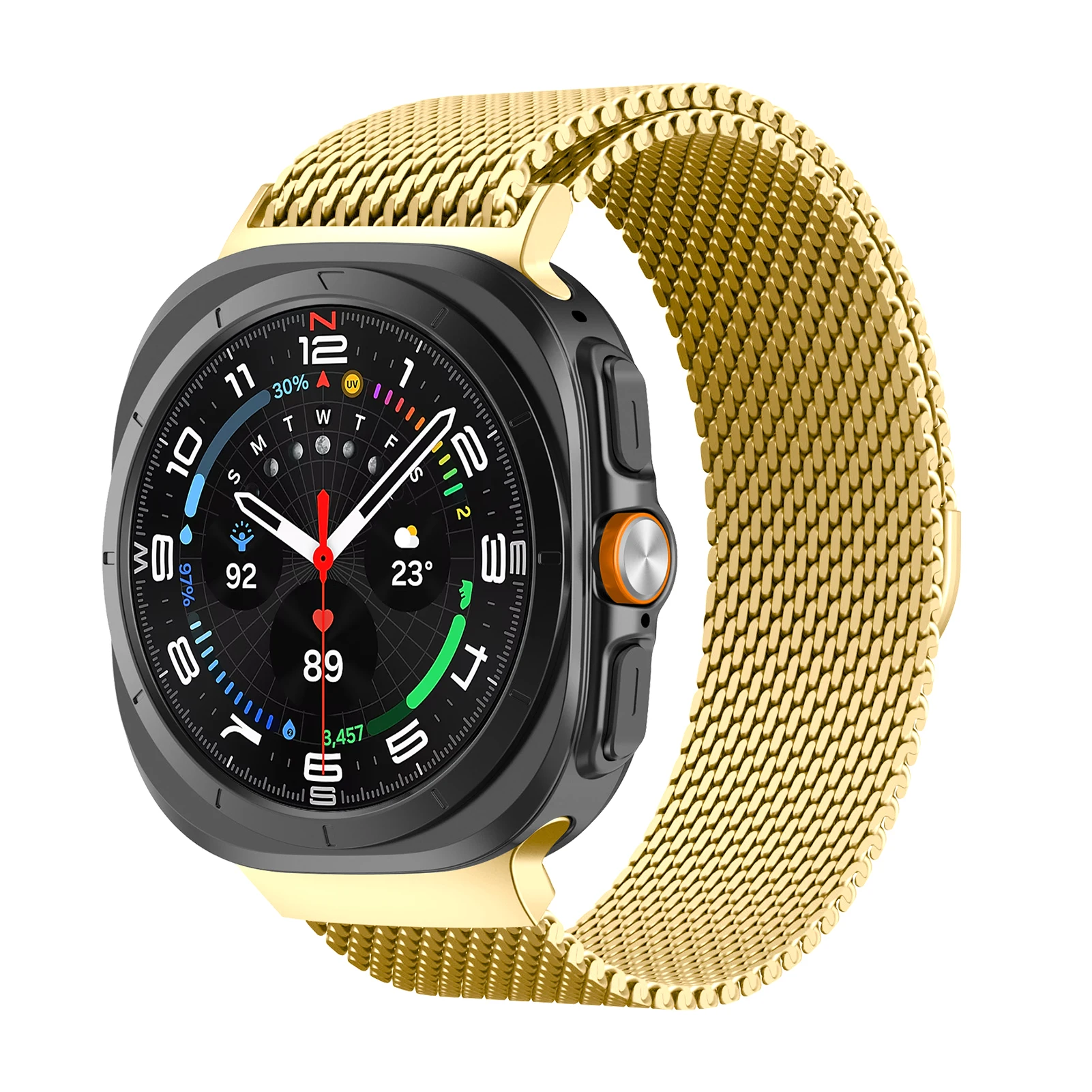 Thick Milanese Loop Stainless Steel Magnetic Smart Watch Bracelet Strap