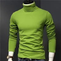 Spring Autumn Winter Men's Bottom Shirt High Elasticity Men's Casual Long Sleeve Sports Turtleneck Quality Tops 1