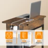 End Table with Charging Station, Flip Top Narrow Side Table Nightstand with Outlets USB Ports and Storage, Bedside Table 4