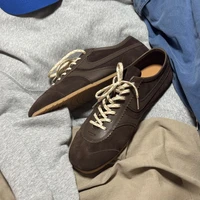 Forrest Gump Shoes Women 2025 four-season genuine leather women's sneakers flat casual retro German training shoes - Image 4