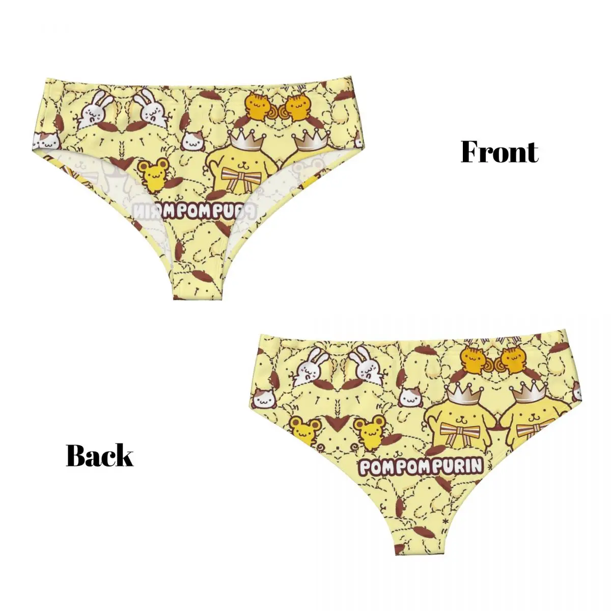 Pom Pom Purin Cute Lovely Animes Brief Panties Women's Breathable Stretch Underwear