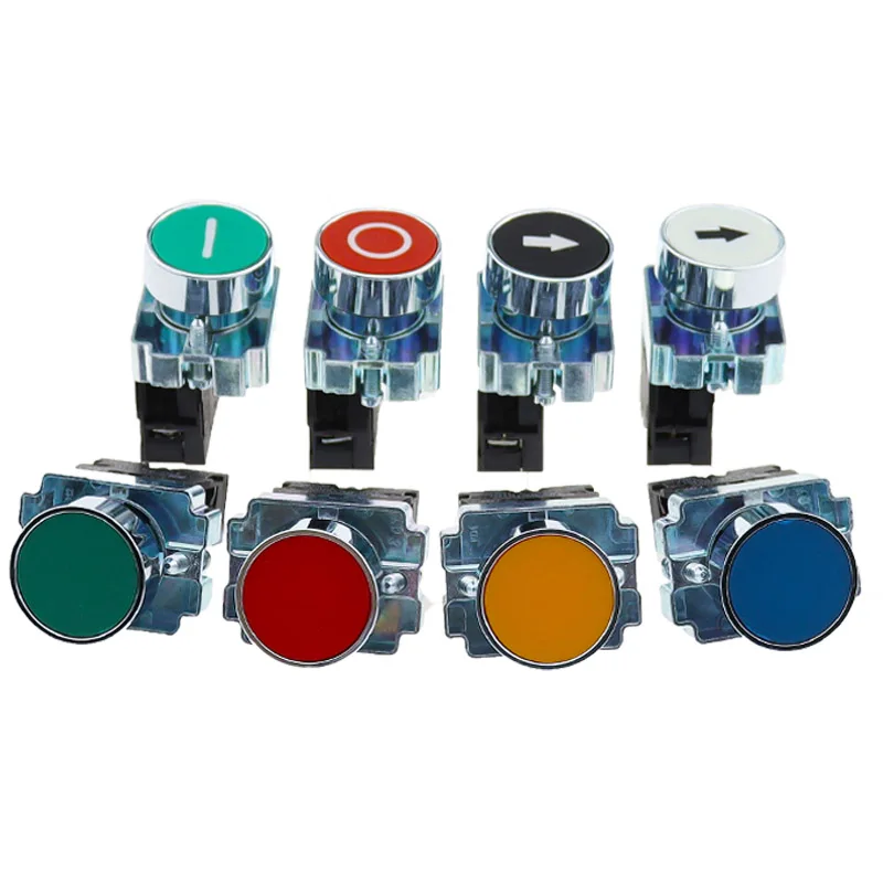 Button switch self reset XB2 small mushroom head emergency stop 22mm knob key start inching power on XB2 BS542 XB2 BA31 XB2 BA42