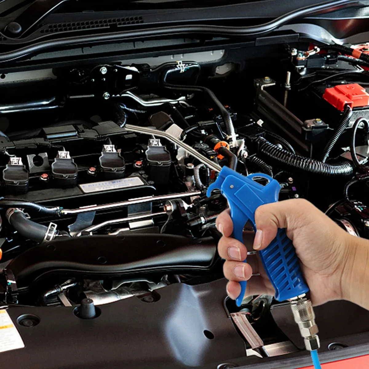 Enhanced Air Duster with Retractable Hose & Steel Nozzle for Industrial and Commercial Cleaning
