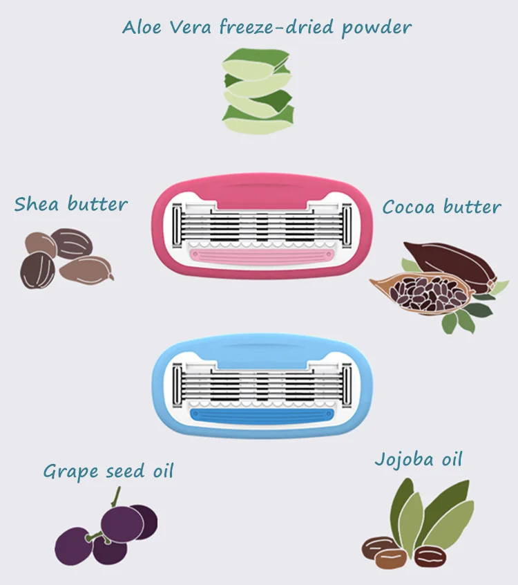 5 lâminas de aço inoxidável recargas de