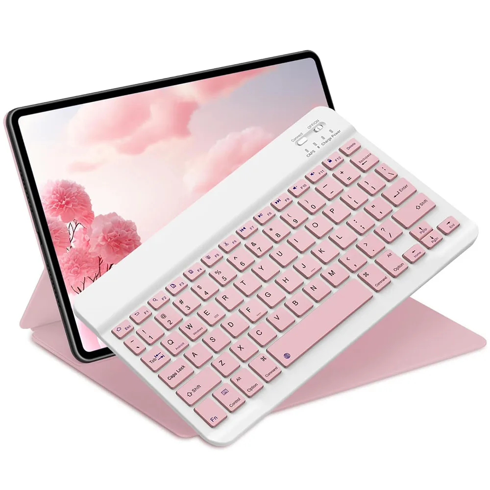 Ultra Thin Wireless Bluetooth Keyboard Rechargeable Universal Portable Mute for iPad Android Samsung Xiaomi Tablets 10inch