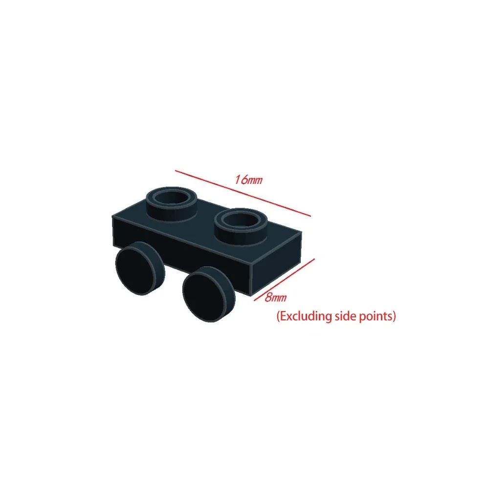 MOC 10PCS 3023 특수 플레이트 1x2 두 포인트 빌딩 블록 가져 오기 키트 스티어링 브래킷 보드 벽돌 입자 장난감 어린이 선물