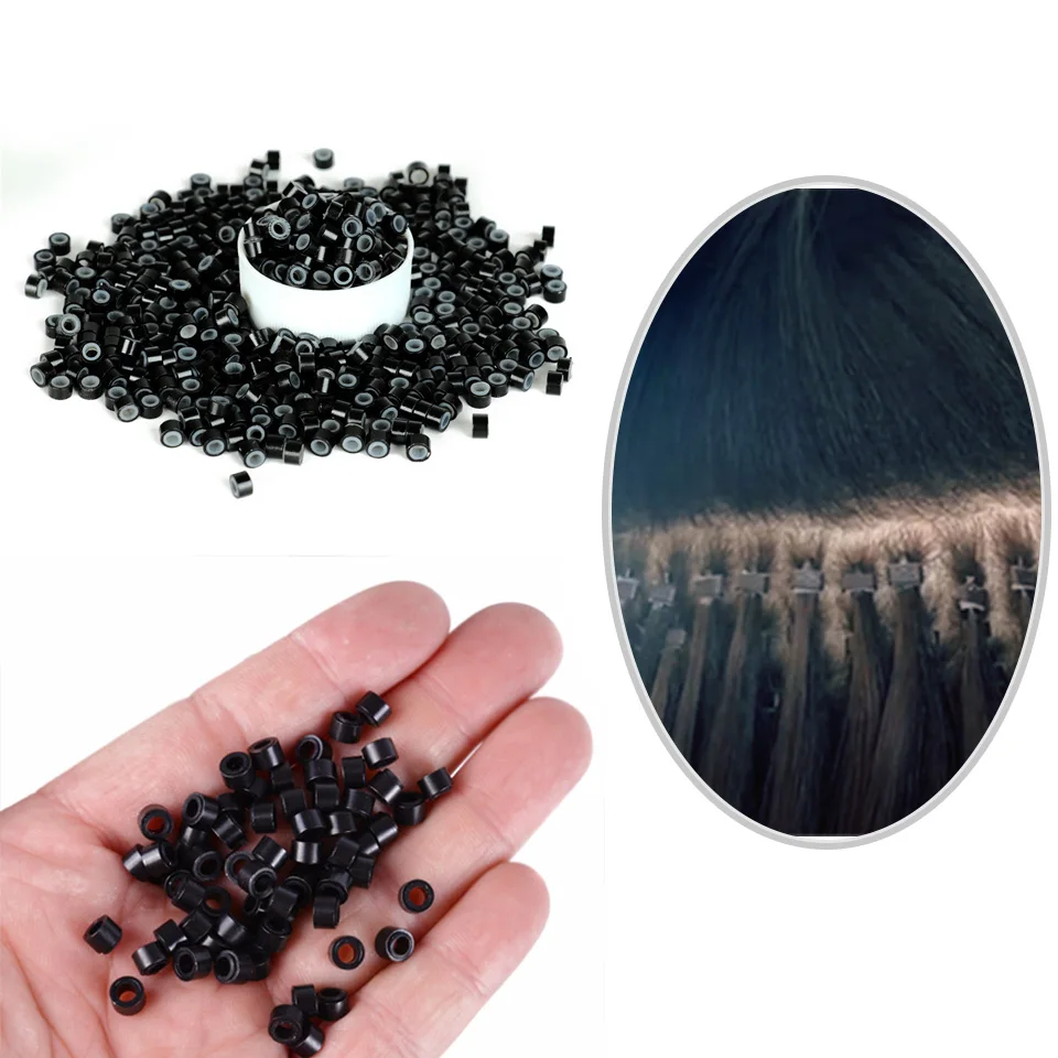 500 Pcs/Bottle 2.5mm Hair Extensions Links Micro Nano Rings Beads