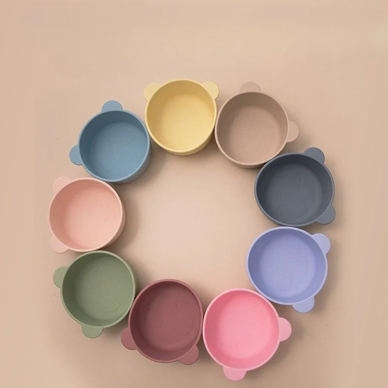 

Присоска интегрированная маска Чаша Медведь силиконовая чаша устойчивость к падениям высокая температура разные цвета на выбор