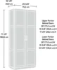 Storage Cabinet, L: 29.61" x W: 16.02" x H: 71.50", White Finish 3