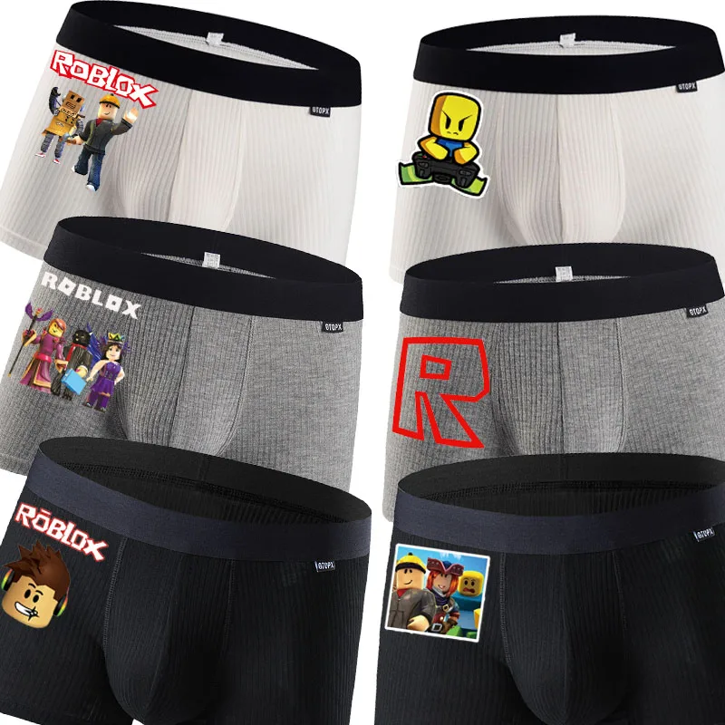 

Male Roblox Underwear New Game Pattern Anime Cartoon Boy Shorts Briefs Daily Boxes Student Panties Underpants Loose Clothes Gift