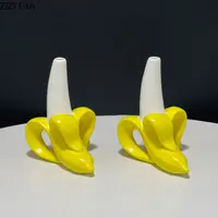 Simulated Banana Ceramic Vase Flower Pots Desk Decoration Artificial Flowers Decorative Floral Arrangement Banana Shape Vases 2
