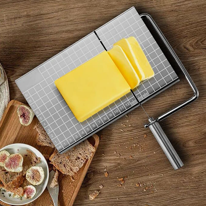 1PC Stainless Steel Cheese Slicer With Replacement Cutting Wire Cutter Sausage And Ham Cutting Knife Kitchen Accessories Tools