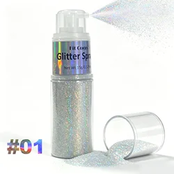 Enhance your special occasions with our Glitter Spray - Long - Lasting, Waterproof Shimmer Highlighter - 15g (01Holographic Silver)