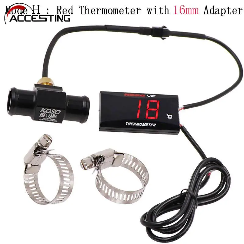 Motorrad Koso Wassertemperaturanzeige Mini-Meter-Thermometer Moto Universal  für Xmax300 Cb400 Mt 07-09 Sensor Scooter Racing