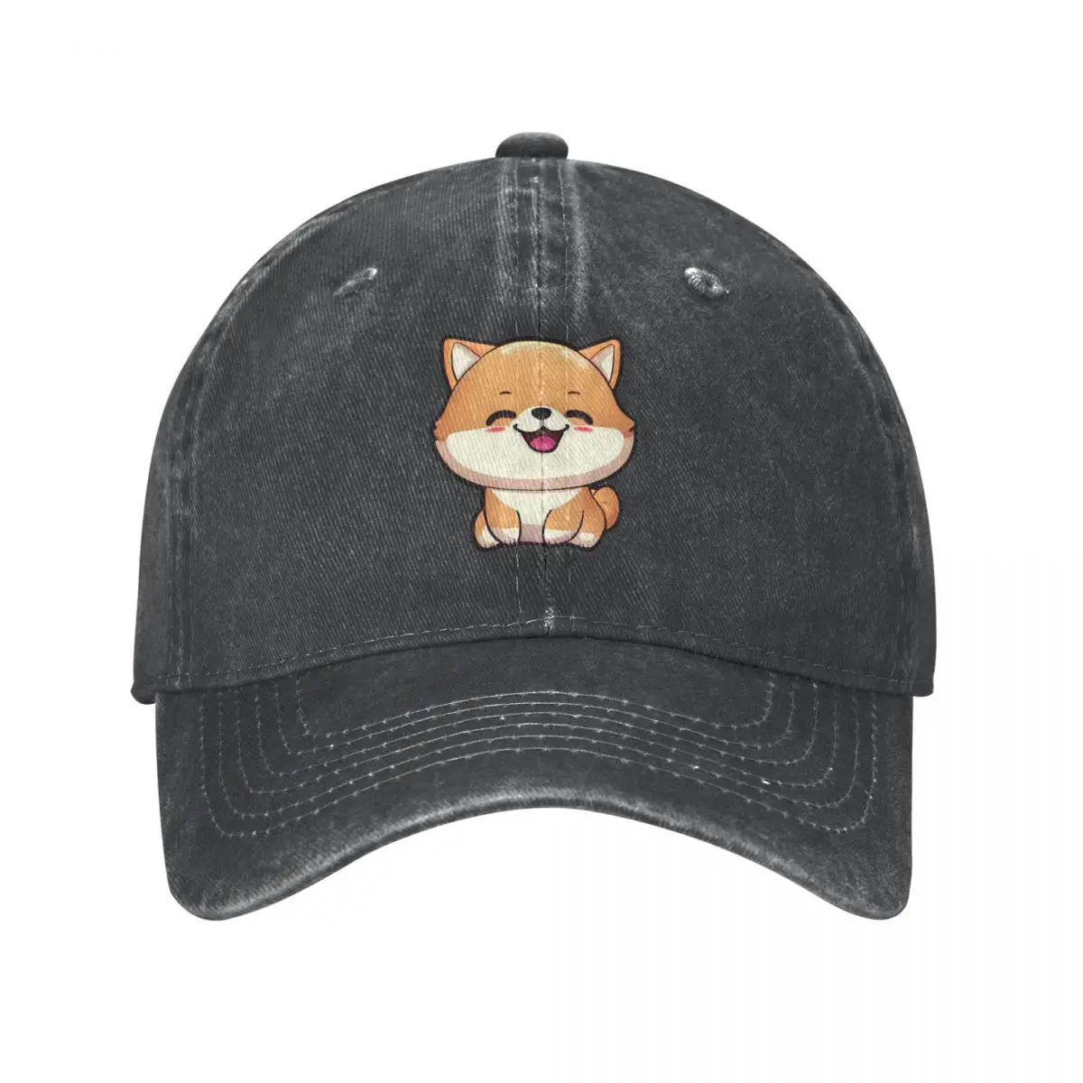 

Chibi Shiba Inu Baseball Caps Snapback Denim Fabric Hats Outdoor Adjustable Casquette Streetwear Baseball Cowboy Hat for Unisex