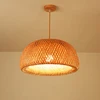 Hand Knitted Chinese Style Weaving Hanging Lamps 18/19/30cm Bamboo Pendant Lamp Restaurant Home Decor Lighting Fixtures 1