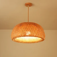 Hand Knitted Chinese Style Weaving Hanging Lamps 18/19/30cm Bamboo Pendant Lamp Restaurant Home Decor Lighting Fixtures 1