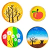13/18/22/30/36cm Handmade Weaving Bamboo Sieve Raft Round Storage Trays Basket DIY Home Decor Fruit Bread Basket Kitchen Storage 6
