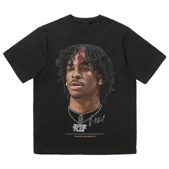 T-shirt Oversize da Uomo Stile Streetwear USA con Stampa Basket, Manica Corta, Hip-Hop Y2K, Casual da Pendolare, Girocollo, Top Cool da Ragazzo