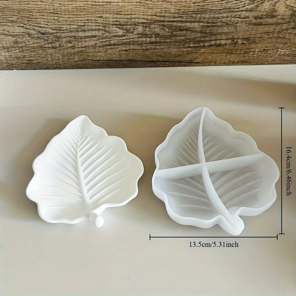 잎 모양 트레이 몰드, 잎 모양 실리콘 몰드, DIY 콘크리트 과일 보관 트레이, 보석함 몰드, 클레이 테이블