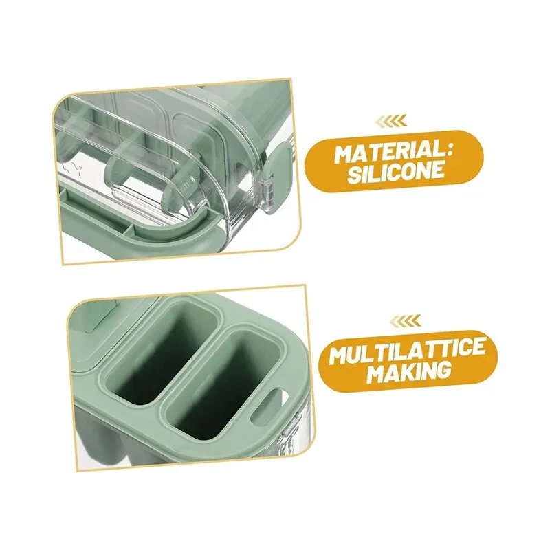 Ice Pop Maker Popsicle Mold (6 Molds )-Easy Homemade Popsicle Maker With Portable Container, Fill It.-Easy Remove Mold for ice mold,ice cream molds 1 Set