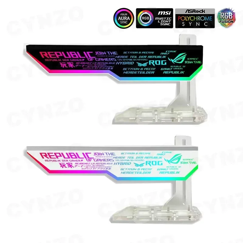 Mod Suporte Vga 4090 3090 Placa Gráfica Bracket 5v 3pin Argb Aura Sync 3080 3070 Gpu Suporte Customzable Gamer Decoração do Armário
