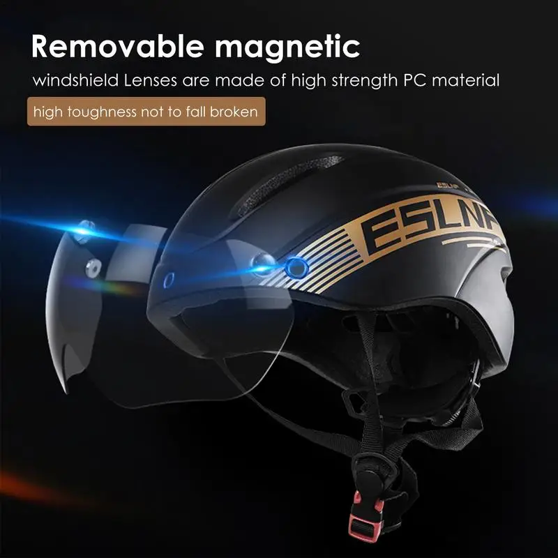 

Bicycle Helmets Cycling With Goggles Protective Breathable Helmets Shock-Absorbing For Road Bike EBike Mountain Bike Adventures