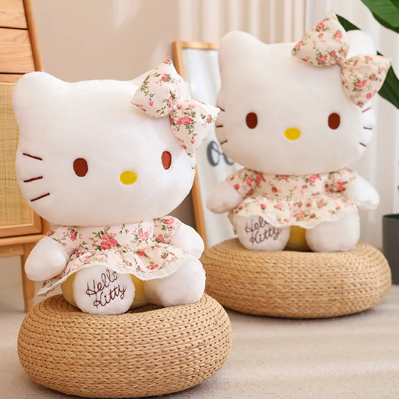 Sanrio Plush Big Size Lovely Flower Hello Kitty Peluche Plush Kawaii Toy Kid Gift