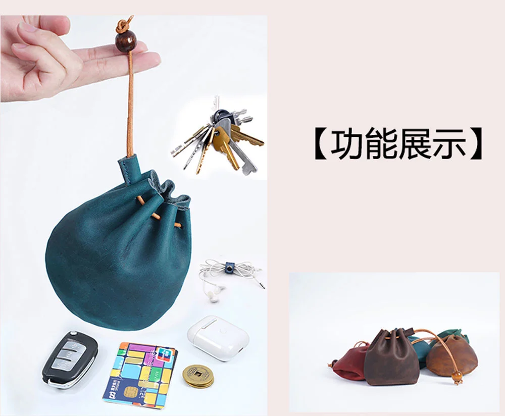 AIGUONIU Original Handarbeit Aus Echtem Leder Unisex Geldbörse Kuh Leder Münzen Geld Tasche Retro Brieftasche Tasche Geliefert – Detail 9