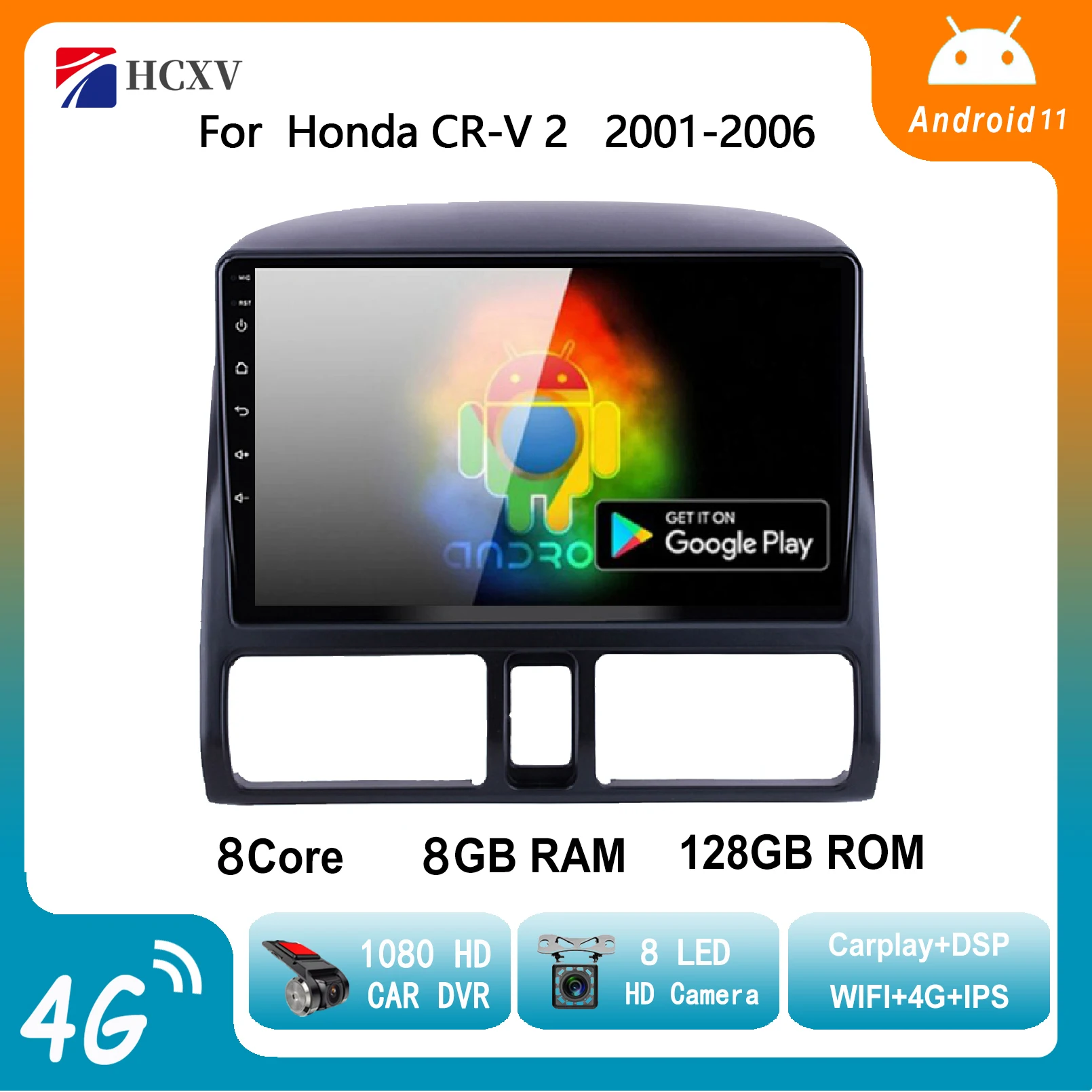 2 Din Android 10.1 Auto Radio For Honda Crv 2 Crv 20012006 Car Radio