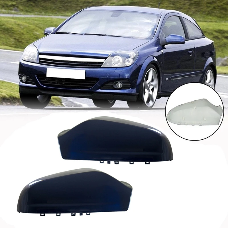 2 Pezzi Copertura Specchietto Retrovisore Ala Porta Laterale Per Vauxhall Opel Astra H Mk5 2004-2013 Ultra Blue