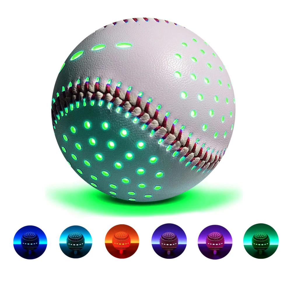 

Glowing Baseball With 6 Colors & 2 Modes Glow In Dark Balls Sports Ball Accessories For Outdoor Night Training Boys Girls