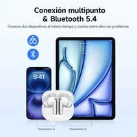 QCY Melobuds N50 — Auriculares Bluetooth 5.4, ANC Adaptativo, 6 Micrófonos, 28h Batería 6