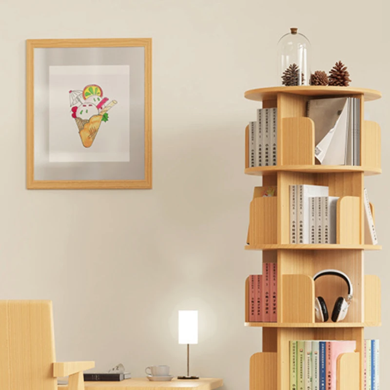 Rotating Kids Book Shelf Storage Organizer Bookcase Room Bookshelf Furniture Children's Desk Woltu Child Baby Songmics Furniture